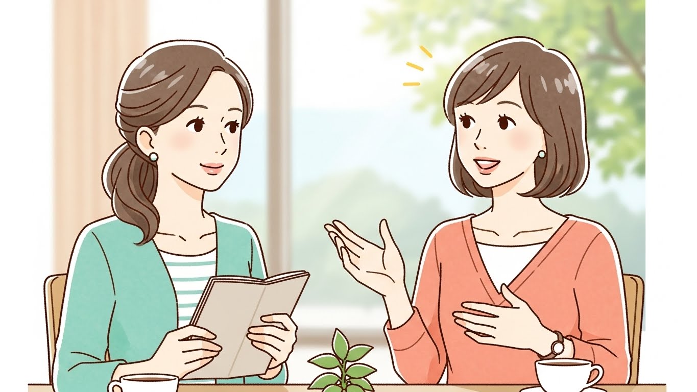 カフェでの会話イメージ